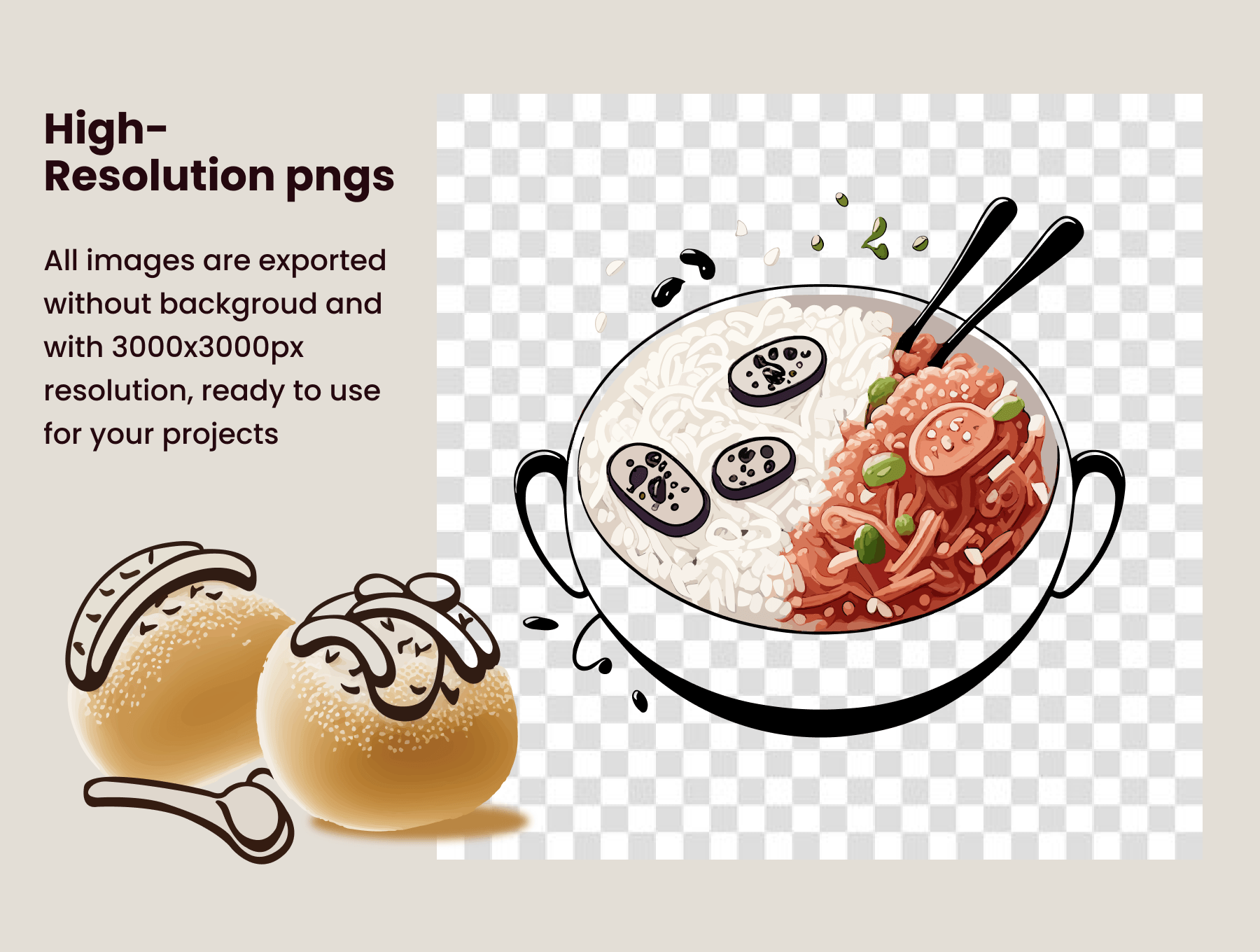 Foodle插图 Foodle Illustrations ai, figma格式-插画-到位啦UI
